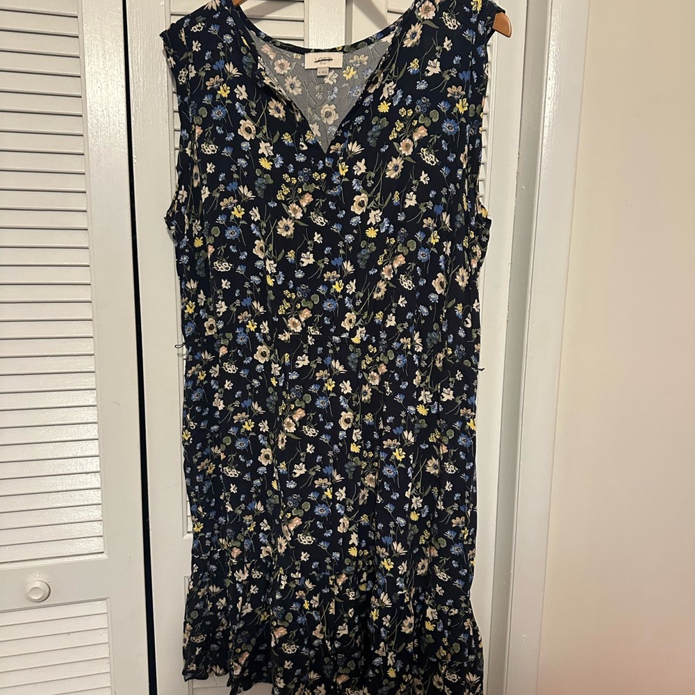 LOFT Floral Patterned Blouse - Blue and Yellow